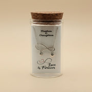 Love & Forever 925 Sterling Silver Pendant With Chain Adjustable Length in Glass Bottle